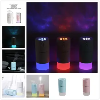 

Mini Air Humidifier Essential Oil Diffuser with USB Led Light and Mini Fan Mist Maker Fogger Electric Car Aroma Essential Oil