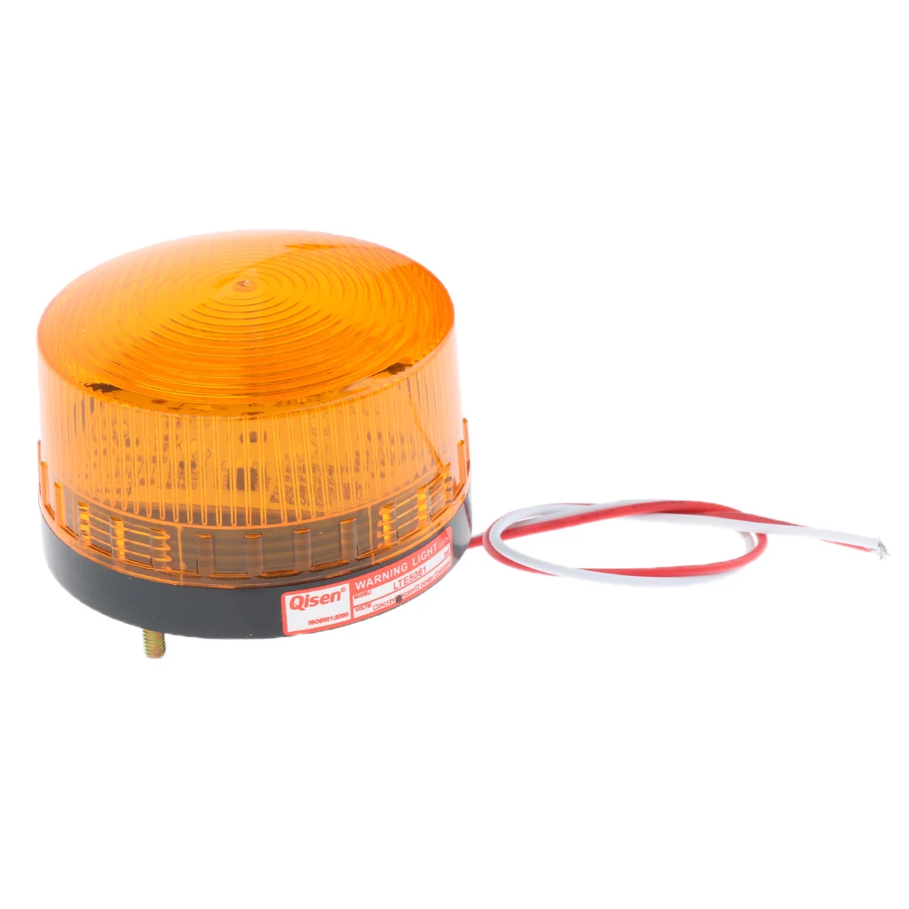 

24V Flash Strobe / Always on Warning Light Round Signal Beacon Lamp Yellow