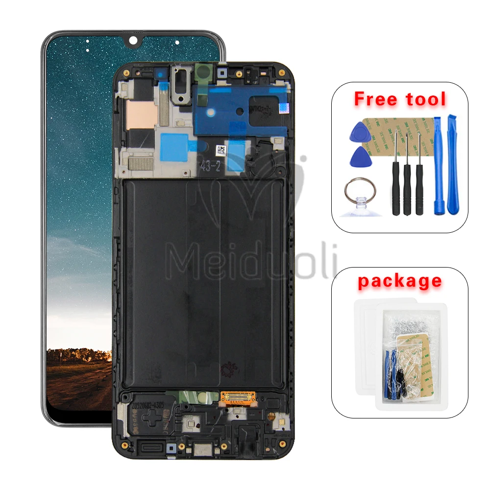

For Samsung Galaxy A50 SM-A505FN/DS A505F/DS A505 LCD Display Touch Screen Digitizer Assembly With Frame