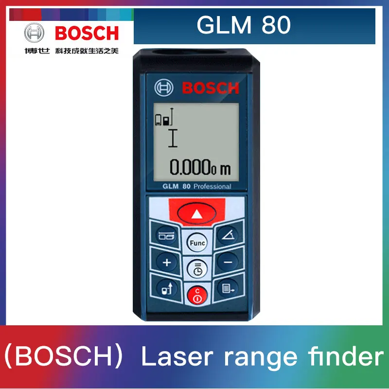 GLM80 Bosch GLM80 дальномер инфракрасный ручной лазерный дальномер перезаряжаемый углоизмерительный прибор 80 м - Цвет: GLM80