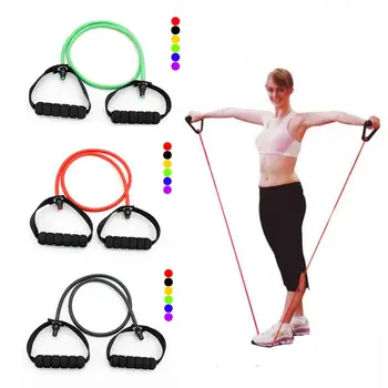 

2020 120cm Yoga Pull Rope Elastic Resistance Bands Fitness Workout Exercise Tubes Practical Training Rubber Tensile Expander