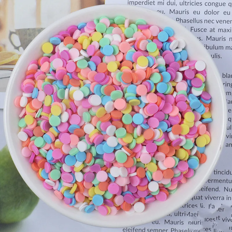 20g Fake Sprinkles For Slime Accessories Clay Mold Filler DIY Fluffy Slime Kit Supplies Chocolate Cake Dessert Mud Toys