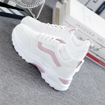 

Women Sneakers Fashion Casual Shoes Woman Comfortable Breathable pink stripe Flats Female Platform Sneakers Chaussure Femme