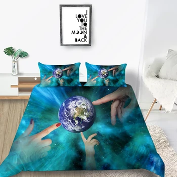

Earth Bedding Set Family Fashionable Soft Creative 3D Duvet Cover King Queen Twin Full Single Double Unique Design Bed Set