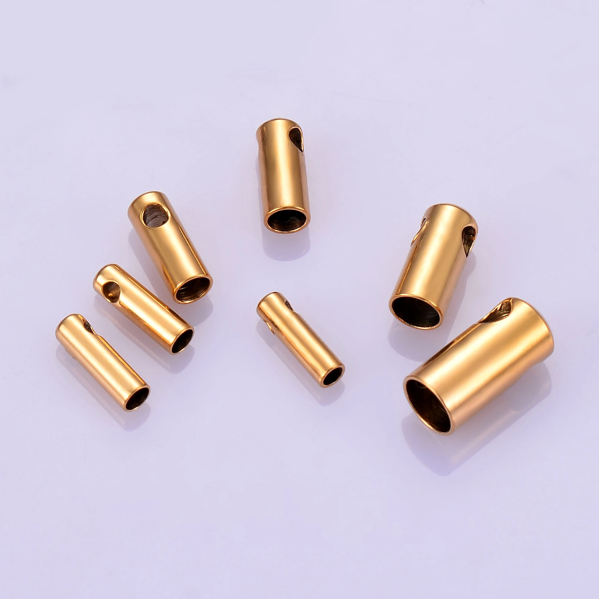 1mm-4mm 20pcs 스테인레스 스틸 Clasps 후크 코드 엔드 캡 쥬얼리에 대 한 코드 팔찌 목걸이 만들기 DIY 쥬얼리 결과