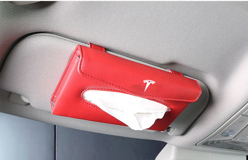 特斯拉遮阳板纸巾盒10