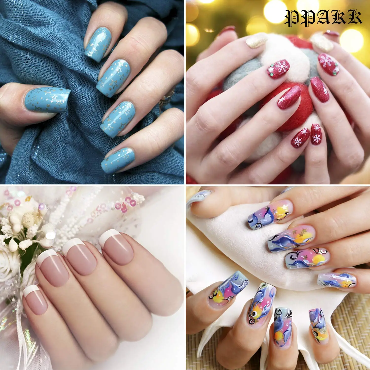 Double-Sided Nail Adhesive Stickers Breathable Transparent Bendable Fake Nail Glue for Women and Girls