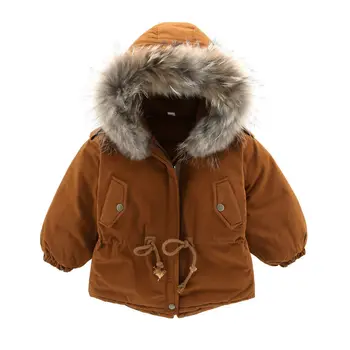 

Girls Down Parkas Winter Girl Warm Jackets Kid Fashion Thick Velvet Outerwear for Baby Boys Children Cute Cartoon Coat Clothes