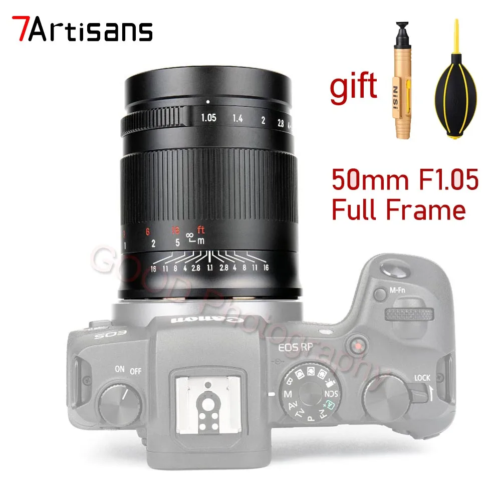 

7artisans 50mm F1.05 MF Camera Lens For Canon RF Nikon Z SONY FE Panasonic Sigma Leica L mount Fixed Focus Full Frame Lens