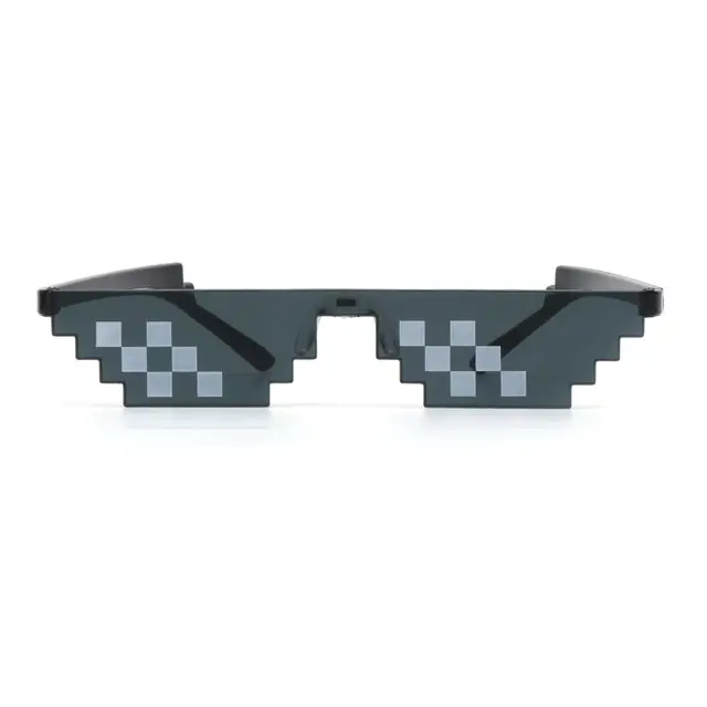 Occhiali da sole mosaico thug life pixel per uomo nero cool_voghion.com