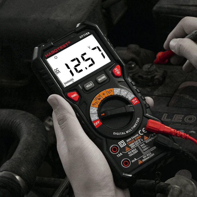 HT118 мультиметр с высокой точностью 6000 отсчетов 1000V AC DC Цифровой Мультиметр ом Гц