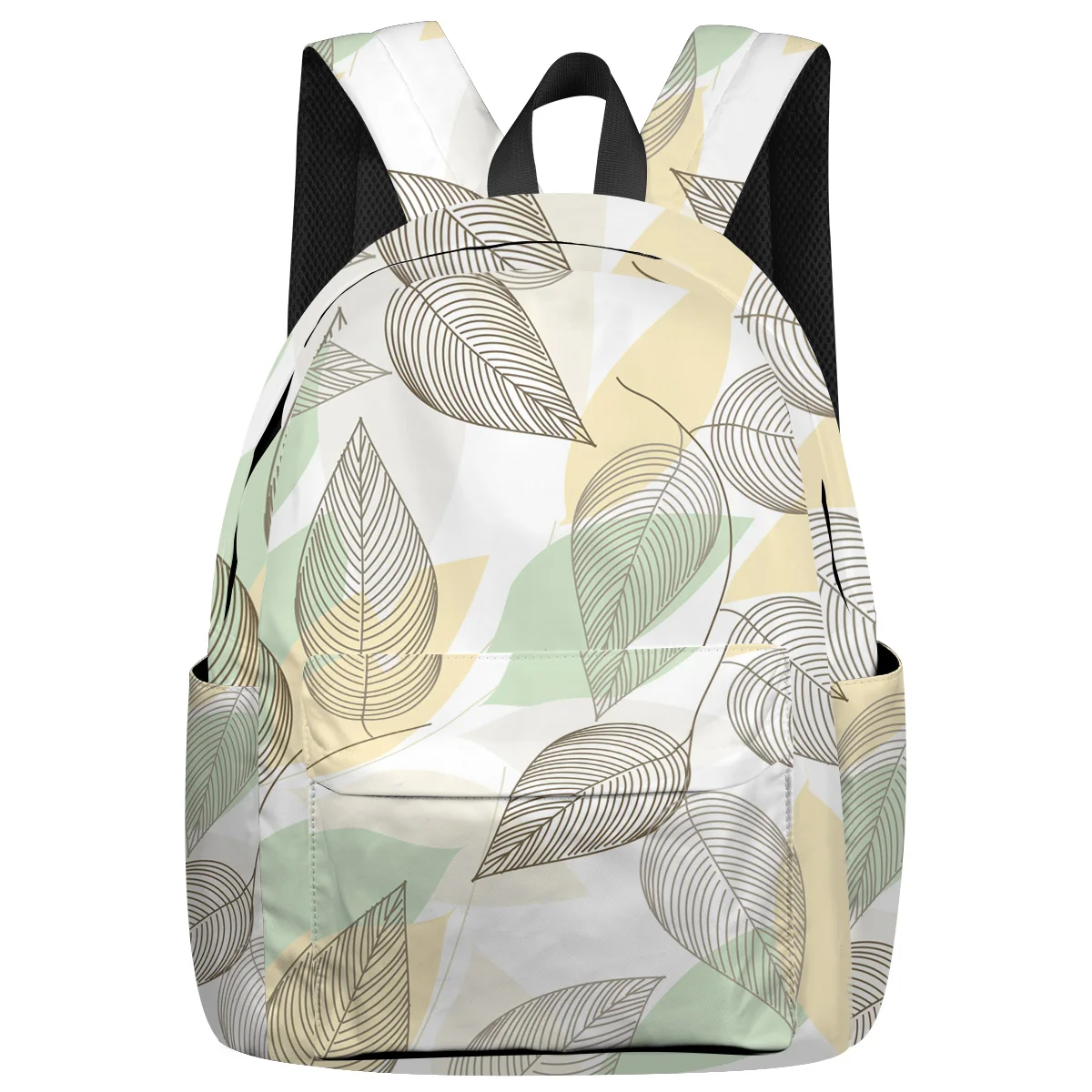 

WHEREISART Nordic Leaf Backpacks Internal Frame Backpacks Night Light Reflective Scratch Resistant Fashion Backpacks Laptop Back