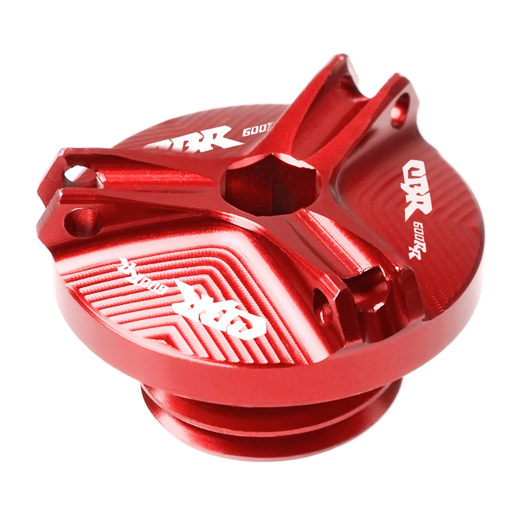 red Для Honda CBR 600RR 2007- 2013 2012 CBR 600RR мотоцикл Алюминий двигатель масляный фильтр чашка Заглушка Крышка винта - Цвет: red