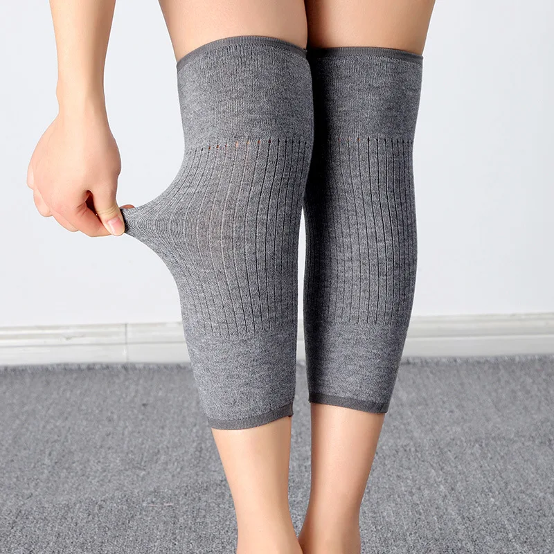 

Knitted Wool Kneepads Men Women Thicker Warmer Sports Knee Protector Elastic Anti-sprain Winter Compression Knee Support Sleeve