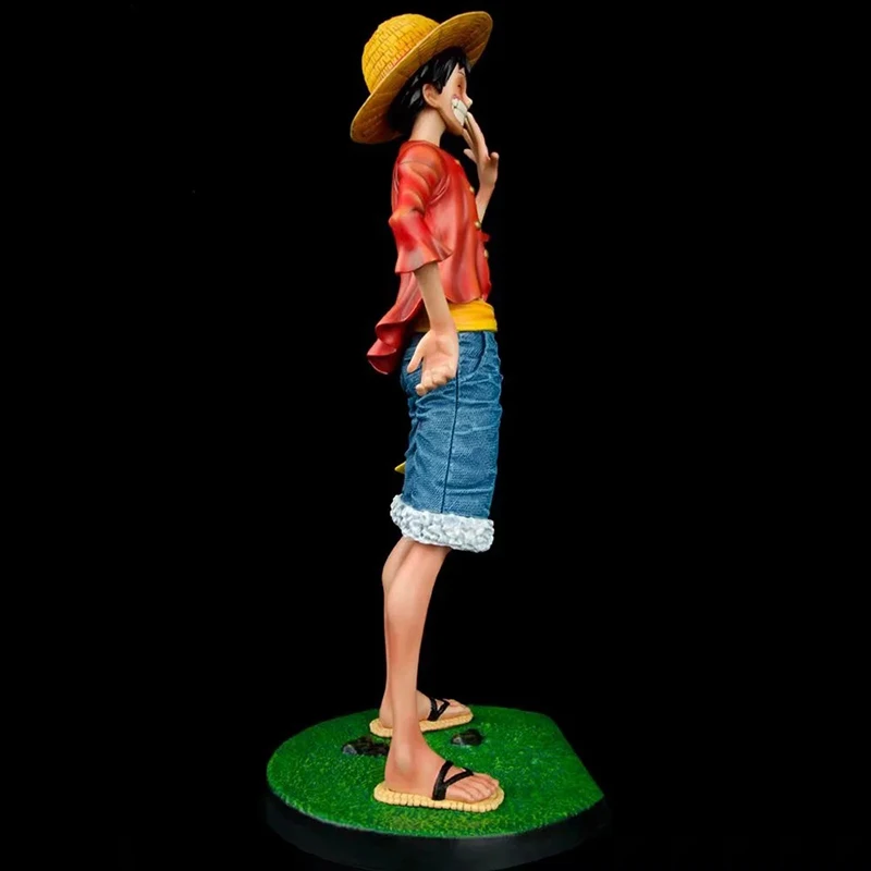 43cm Japan Anime One Piece Monkey D Luffy Pvc Action Figure Net Red Luffy Smiley Face Straw Hat Collection Model Dolls Toys Buy At The Price Of 54 In Aliexpress Com