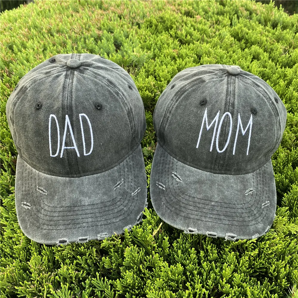 Couples Embroidery Dad Mom Baseball Caps For Men Women Fashion Black Washed Denim Snapback Cap Hip Hop Dad Hats Unisex Gorras 2