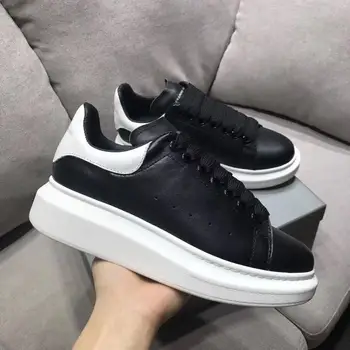 

Brand ladies casual white shoes, fashion designer leather flat Harajuku shoes, comfortable luxury brand