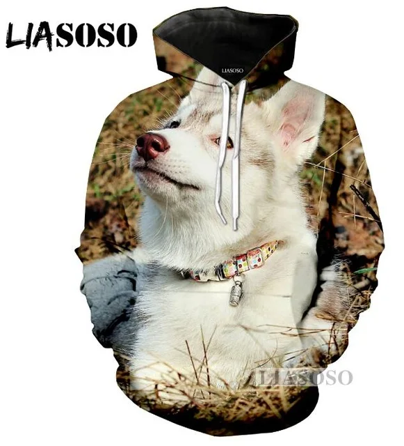 LIASOSO,, забавные, милые, сибирские собаки хаски, животные, повседневные, 3D принт, для женщин и мужчин, толстовки с капюшоном, толстовки, хип-хоп Харадзюку