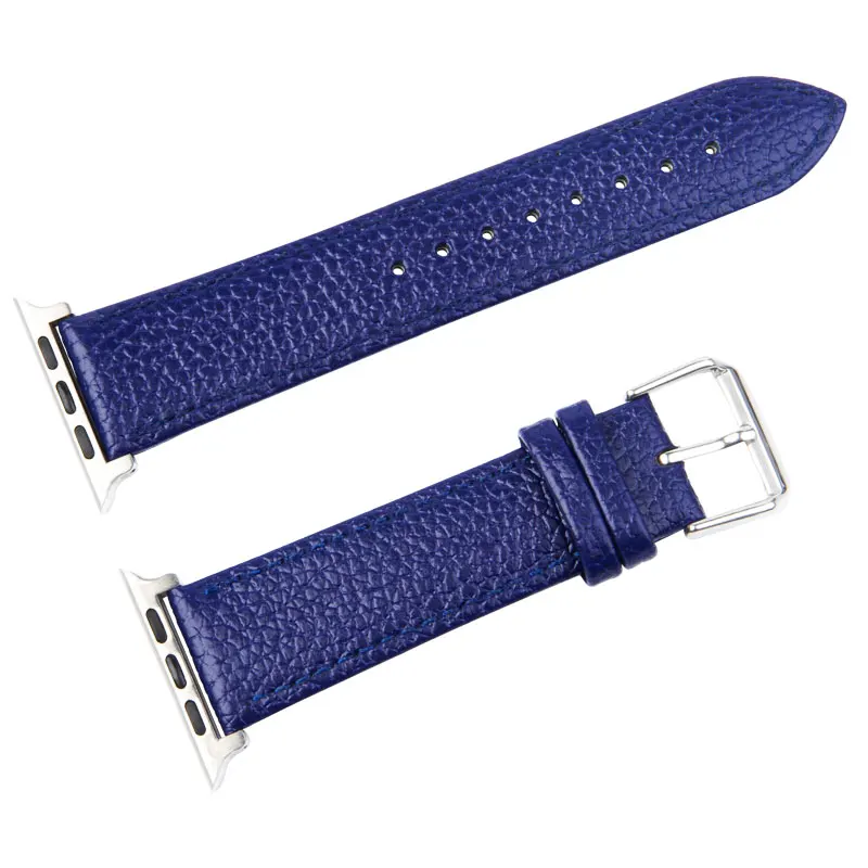 Кожаный ремешок для наручных часов Apple watch, версии 4, 42 мм, 38 мм, версия один тур Браслет, ремешок на запястье для наручных часов Iwatch серии 5/4/3/2/1 44 мм 40mmAccessories - Band Color: 20-blue
