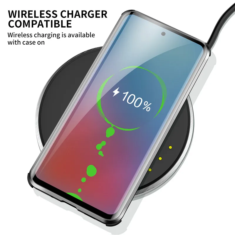 Магнитный абсорбирующий 9H закаленное стекло матовый чехол для Samsung Galaxy 20/20 Plus/20Ultra