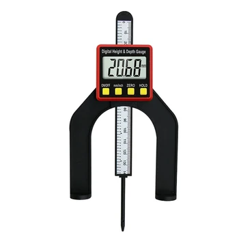 

Digital Depth Gauge 0-80mm Digital Depth Height Gauge LCD Display Magnetic Woodwork Measuring Tool (without Battery)