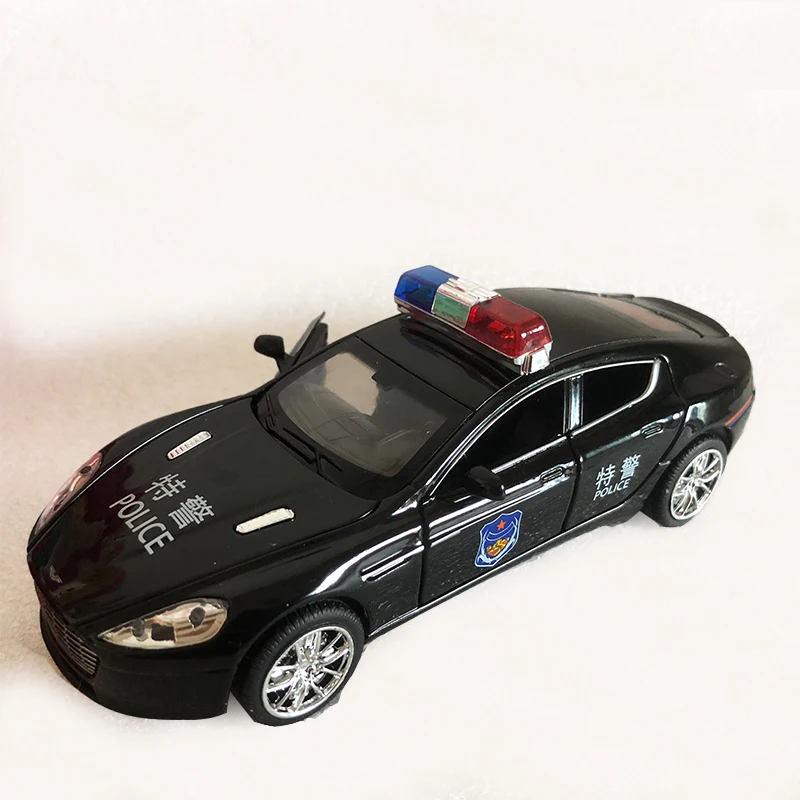 

1:32 Alloy Police Toy Model Car With Sound Light Asto Marti Pull Back Police Toy Car Die-casting Vehicle Kids Gift free shipping