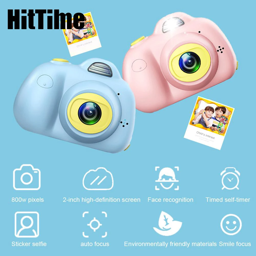 HitTime 8MP Children Camera 2.0" LCD Screen Full HD 1080P Digital Photo Mini Study Kids Toy Cameras Cute Birthday Gifts | Электроника