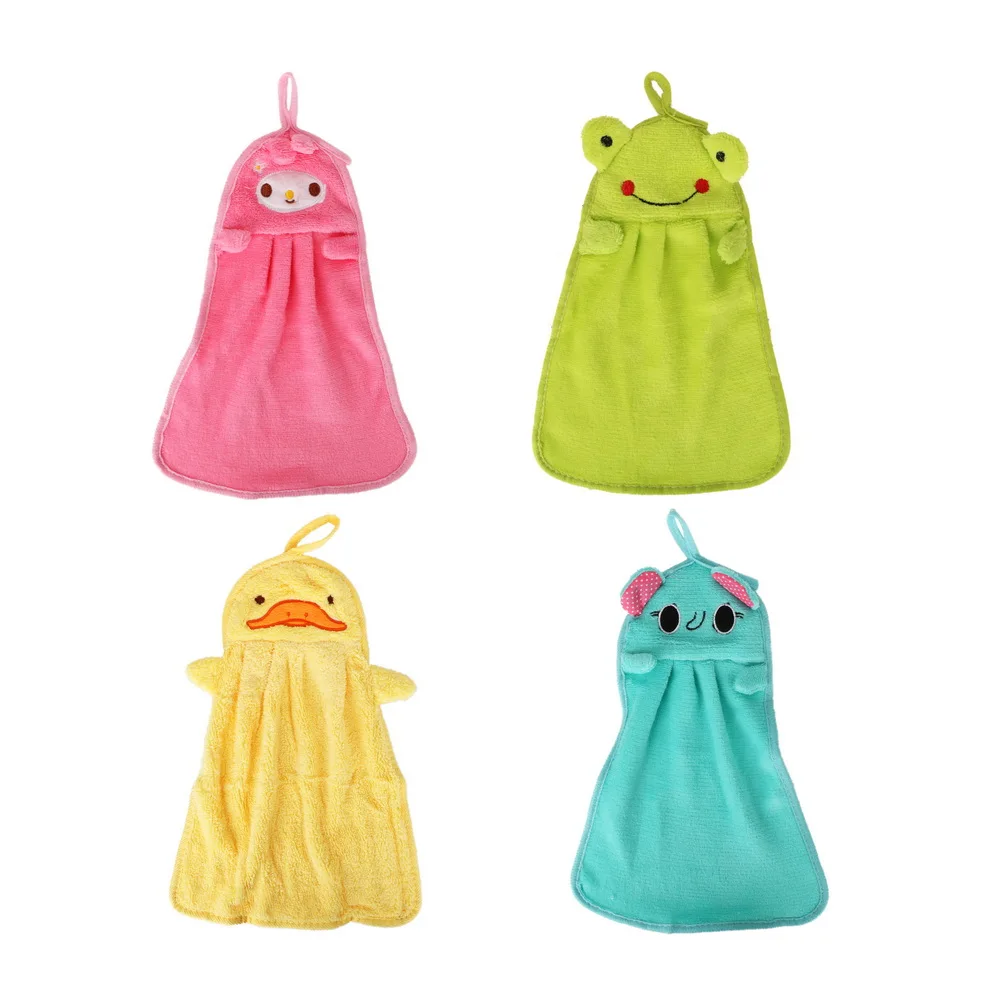 

Cartoon Animal Towel Cleaning Cloths Soft Plush Gadgets Coral Fleece Kitchen Accessories