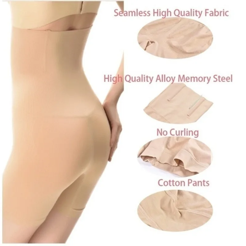 Fat Burning High Waist Underwear Body Shaping Underwear Unrolled Seamless Abdomen Control Shaping Pants Kорсет Corset боди