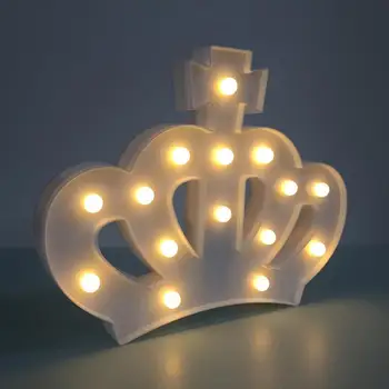 

15 LEDs Night Light 3W Crown Shape Warm White Light Table Lamp, Indoor Decorative Nightlight for Kids Room Christmas Party Decor