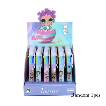 

LOL Surprise Dolls 8 Color Ballpoint Pen Press Color Primary School Pen Oil Pen Creative Cute Multi-function Cartoon Gifts