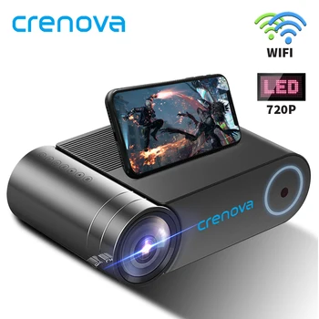 

CRENOVA Newest Video LED Projetor 1280x720p Physical Resolution Wireless Wifi Multi Screen 3D VGA HDMI Projector Beamer