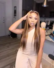 4 27 peluca Ombre hueso recto peluca con malla frontal 13x4 13x6x1 marrón encaje de colores frente pelucas de cabello humano cierre 4x4 peluca 180%