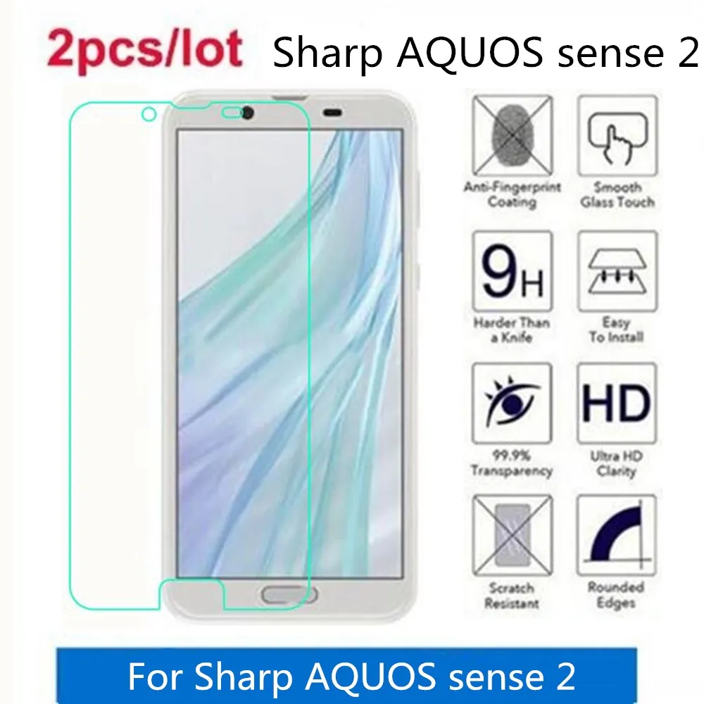 

Tempered Glass For Sharp AQUOS sense 2 9H 2.5D Premium Screen Protector Film On Sharp AQUOS sense2 SH-01L/SHV43