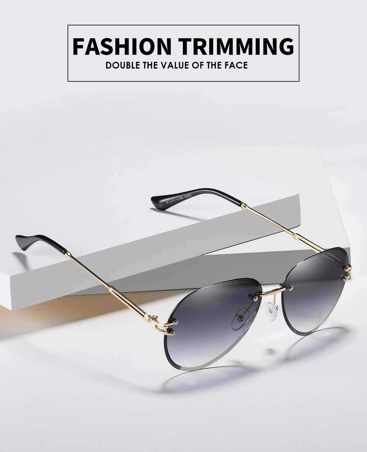 DEARMILIU, брендовые дизайнерские модные женские солнцезащитные очки, без оправы, женские солнцезащитные очки, Ретро стиль, сплав, оправа, оттенки, оправа, градиентные линзы, UV400