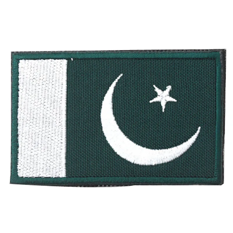Country Flag Patch Embroidery armband Stripes Embroidered Russia Turkey Singapore Korea Pakistan Flag Tactical Military Patch #4 (2)