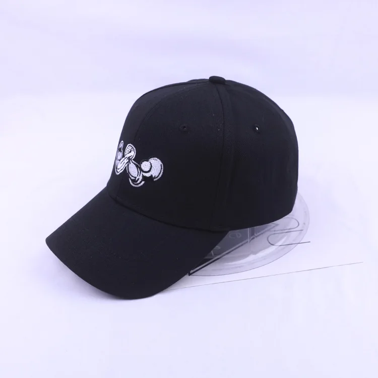 

Spring And Summer New Style Arm-Wrestling Embroidered Trend Korean-style Brim Hat Men And Women Casual Versatile Cool Baseball C