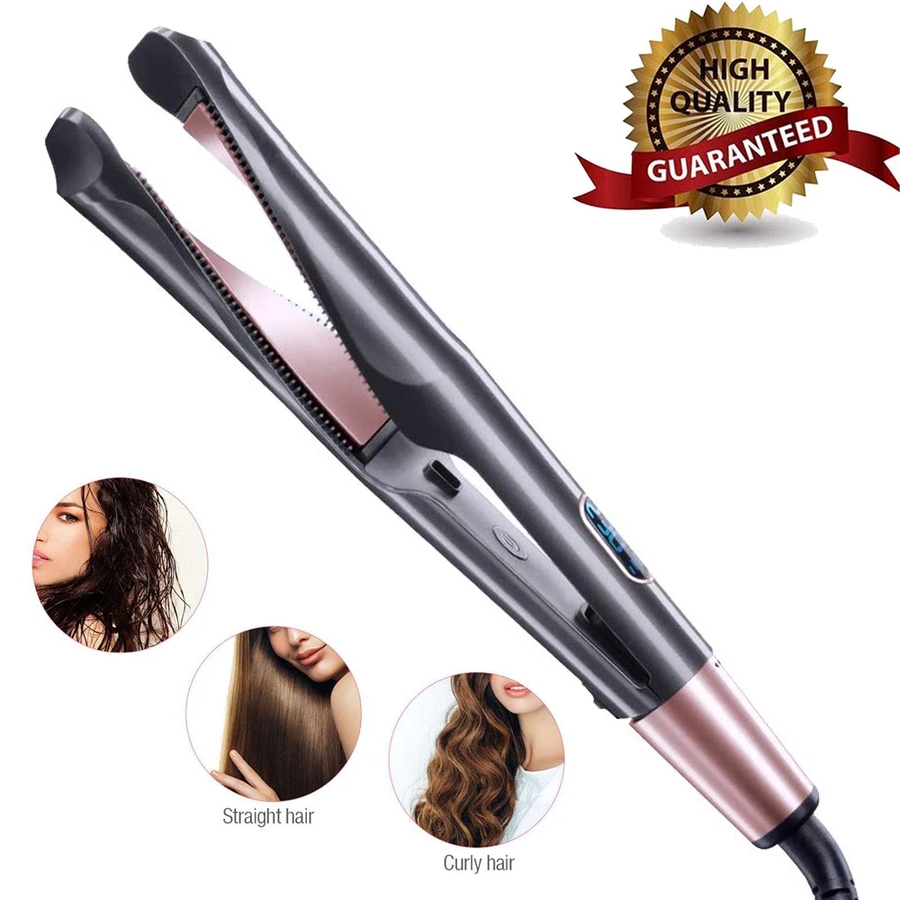 

Professional 2 In 1 Hair Curler Straightener In One Twist Curling Iron Plate Ceramic Curling Iron Hair Curler For All Hair Types