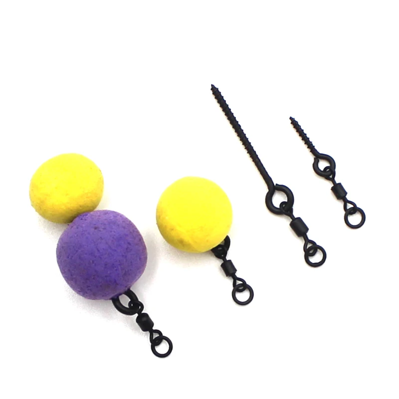 

10pcs Carp Fishing Micro Hook Ring Swivel Screw Accessories For Carp Fishing Rolling Swivel with Ring for D-Rig Chod Rig Tackle