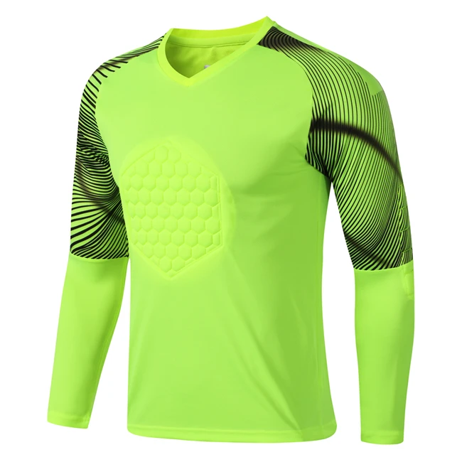 8855 green shirt Men Women Rugby Goalkeeper Jerseys Survetement Football Shirts Elbow Chest Protector Goal Keeper Soccer Training Pants Printing - Color: 8855 green shirt