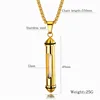 AZIZ BEKKAOUI Engrave Name Stainless Steel Men Necklaces Cremation Ash Urn Necklaces Can Be Open Memorial Cylinder Vial Pendant ► Photo 2/6