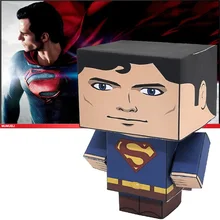 No-glue DC Comics Супермен Складная резка Милая 3D бумажная модель бумажное ремесло Аниме Фигурка DIY Cubee для детей взрослых ремесло игрушка CS-010