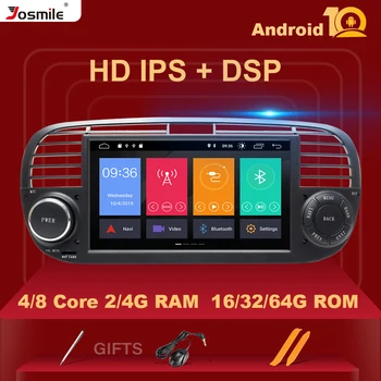 

IPS DSP 4GB 64GB 1 Din Android 10 .0 Car DVD Player For FIAT 500 Radio Multimedia GPS Navigation Stereo Audio Head unit 8 Core