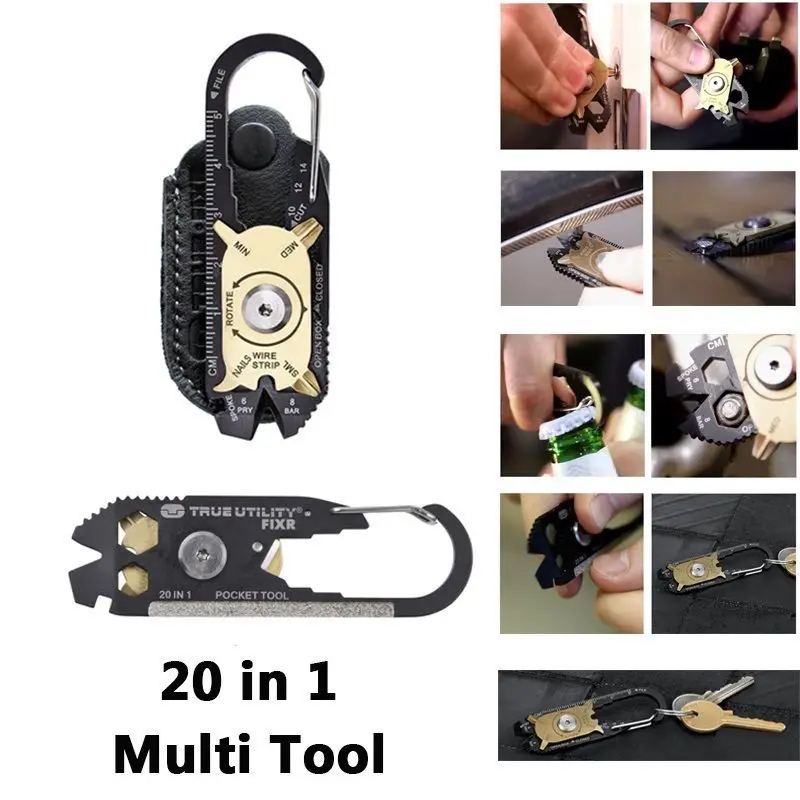 

20-in-1 Stainless Steel Wrench Screw Driver EDC Outdoor Portable Small Tool Multi-functional Tools