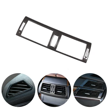 

For BMW X5 X6 E70 E71 2007 - 2013 Car Interior Center Control Panel Dashboard Air Condition Outlet Carbon Fiber Texture Cover