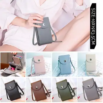 

High Quality Women Handbags Simple Solid Cell Phone Bag Multi-function Fashion Small Crossbody Bags Casual Lady Flap Mini Bag