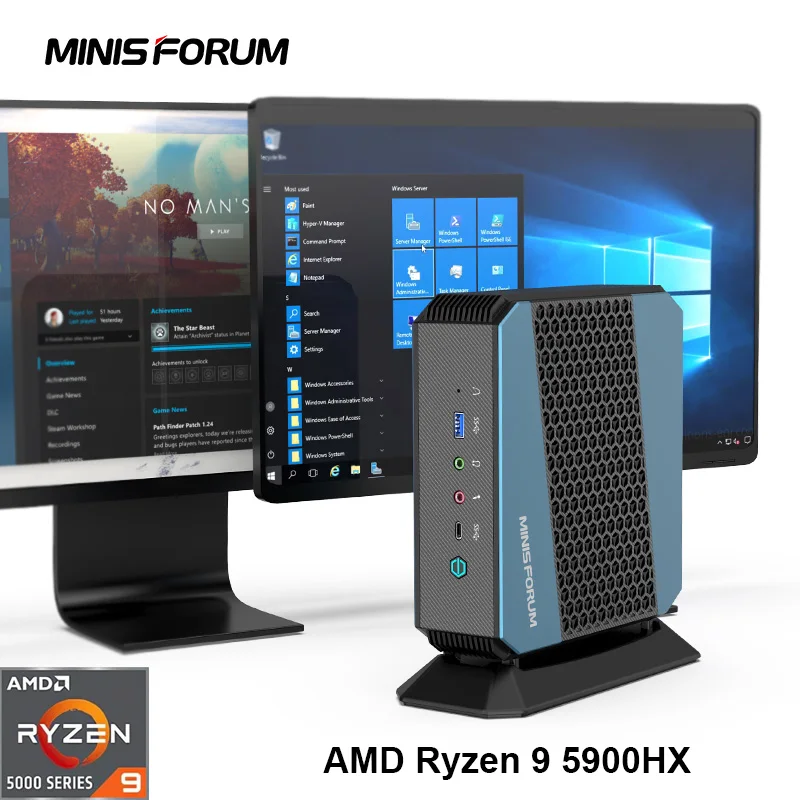 Minisforum Hx90 Amd Ryzen 9 5900hx 8 Cores Gaming Mini Pc Computer Desktop Gaming Pc Pre