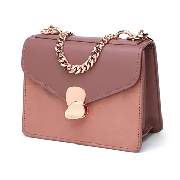 

2020 New Style WOMEN'S Bag Fashion Metal Chain Square Sling Bag