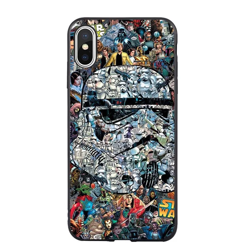 Звездные войны BB8 штурмовик, Дарт Вейдер Мягкий силиконовый чехол для телефона чехол для iPhone 5 5S SE 6 6splus 7 8 Plus X XR XS MAX - Цвет: TPU