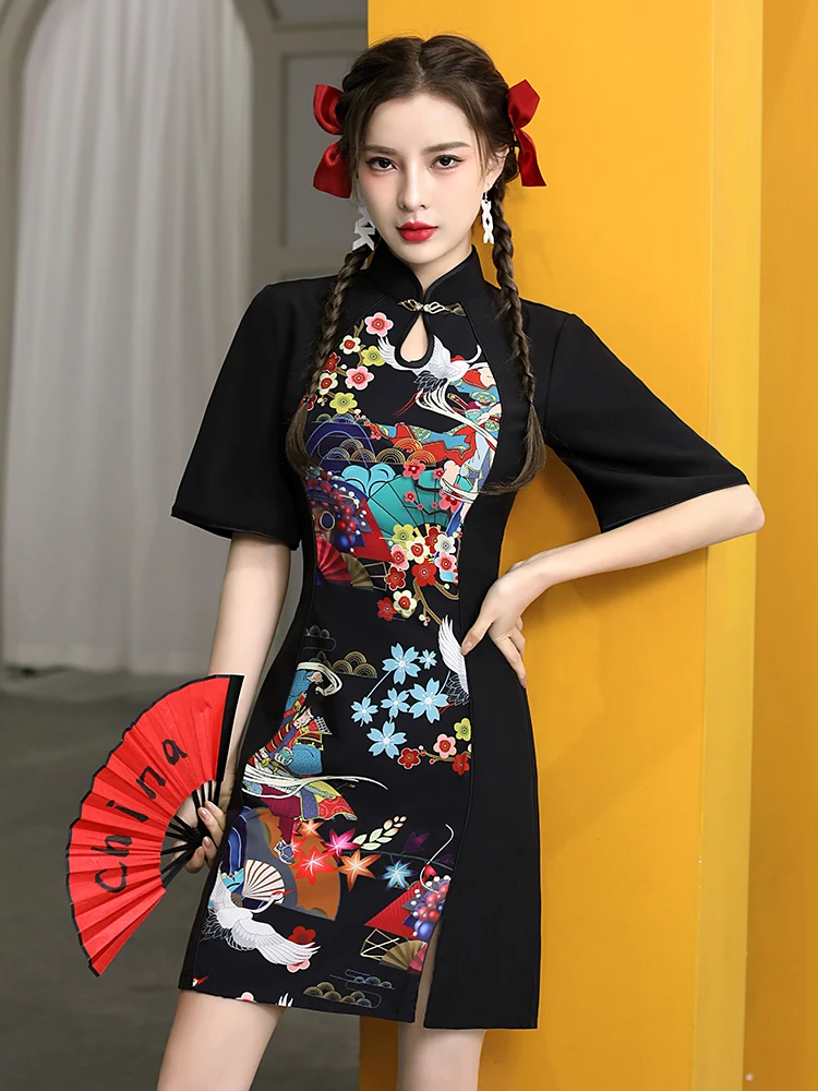 Chinese Style Cheongsam Dress Women Qipao National Traditional Robe chinese dress